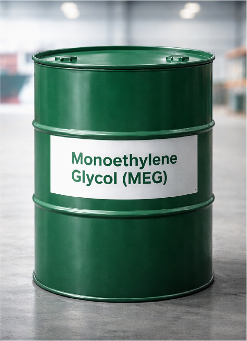 Monoethylene Glycol (MEG) industrial barrel